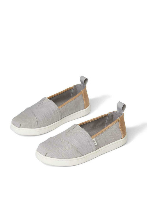 Kids Espradrilles Slip-On Gray Alpargata Woven Youth