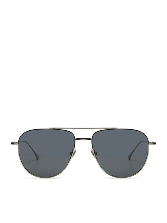 Komono Curtis Sunglasses with Silver Metal Frame and Gray Lens KOM-S8100