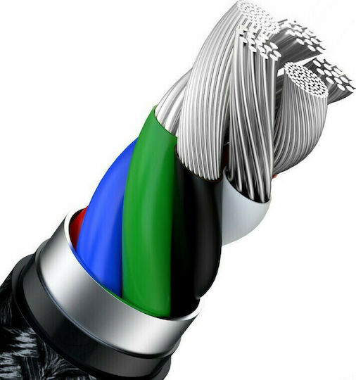 Baseus Cafule Metal Braided USB-C to Lightning Cable 20W Black 0.25m (CATLJK-01)