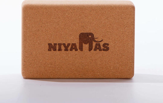 Niyamas Yogablock in Braun Farbe