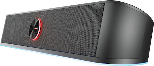 Trust GXT 619 Thorne RGB Illuminated Soundbar Компютърни тонколони 2.0 с мощност 12W в Черен цвят