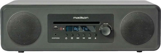 Madison Ηχοσύστημα 2.0 Mad-Melody MAD-MELODY-BK 50W με CD / Digital Media Player και Bluetooth Μαύρο