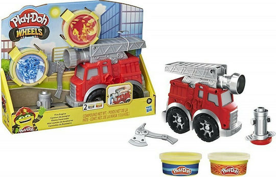 Hasbro Плей-Доу Пластелини - Играчка Колела Трактор Пожарна за 3+ Години 2 Бр