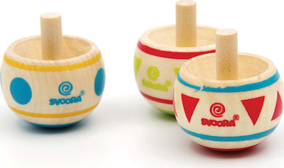 Svoora Reversible Top Indie Wooden Spinning Top for 5+ Years Old (Various Designs/Assortment of Designs) 1pc