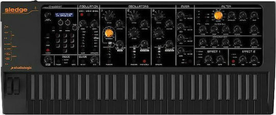 StudioLogic Synthesizer Sledge 2 with 61 Semi-Weighted Keys with Case Black