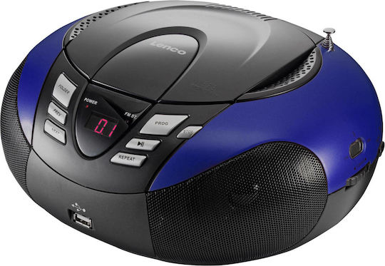 Lenco Φορητό Ηχοσύστημα με CD / MP3 / USB / Ραδιόφωνο Μπλε