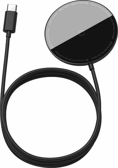 Baseus Φορτιστής Magsafe 15W Μαύρος (Simple Mini Magnetic)