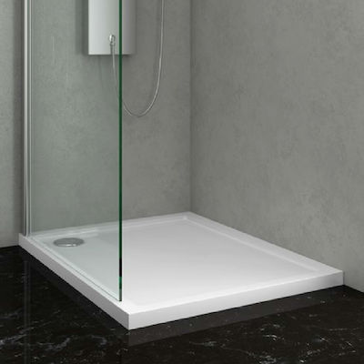 Karag Rectangular Acrylic Shower White New Flat 6 80x110x5.5cm