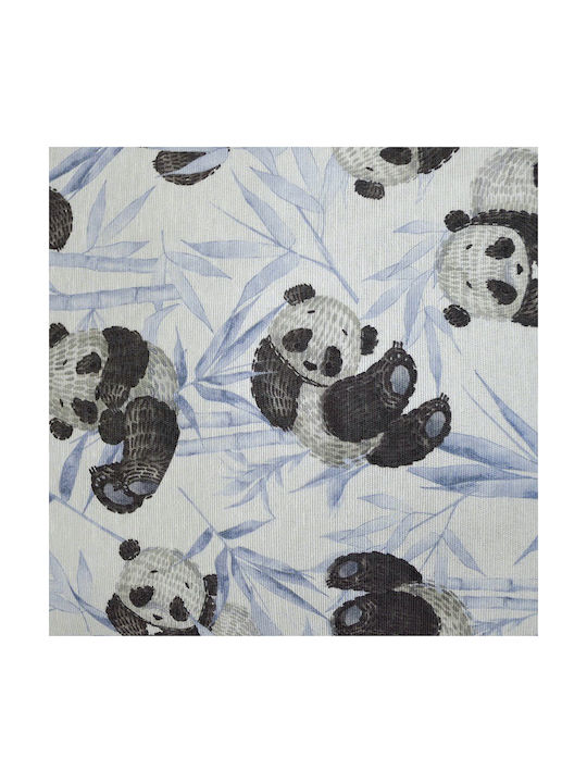 Lino Home Διακοσμητική Μαξιλαροθήκη Panda Bear από 100% Βαμβάκι 601 Blue 45x45εκ.