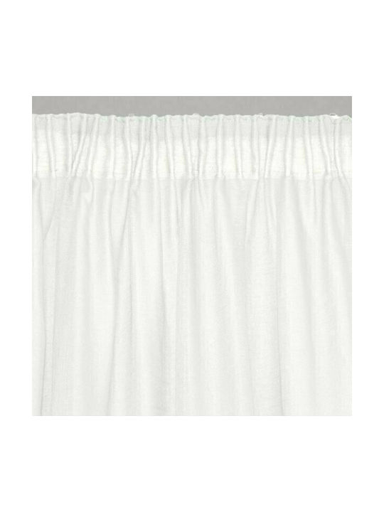 Lino Home Перде с Плик с Писалка Line 090 Бяло 145x295см