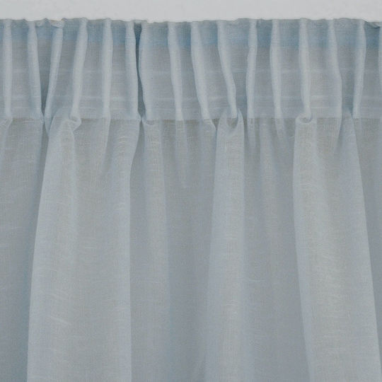Lino Home Перде с Плик с Писалка Line 601 Светлосин 145x295см