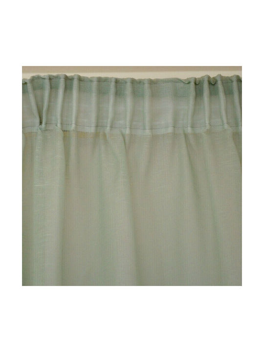 Lino Home Κουρτίνα με Τρέσα Line 703 Mint 145x295εκ.