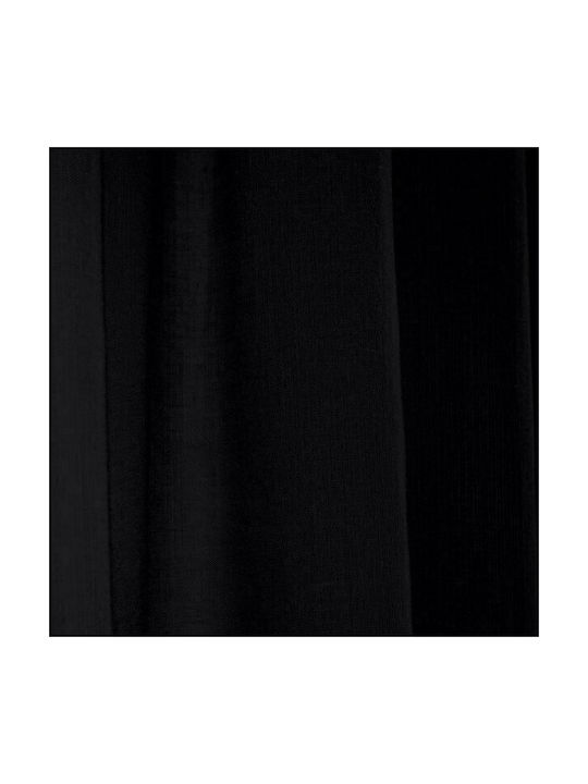 Lino Home Curtain with Pencil Pleat Line 850 Black 145x295cm