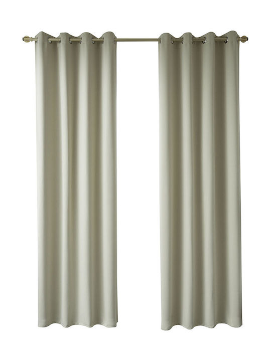 Beauty Home Κουρτίνα Συσκότισης με Τρουκς Μπέζ 140x270εκ.