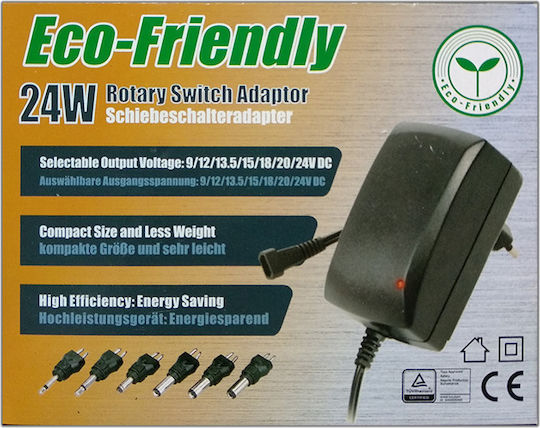 Minwa Universal Power Adapter Adjustable Voltage 3 to 12V 1.5A with 18W Power with Plug Set (MW 3R15GS)