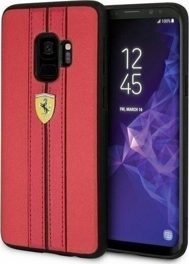 Ferrari Hardcase Back Cover Δερματίνης Κόκκινο (Galaxy S9)