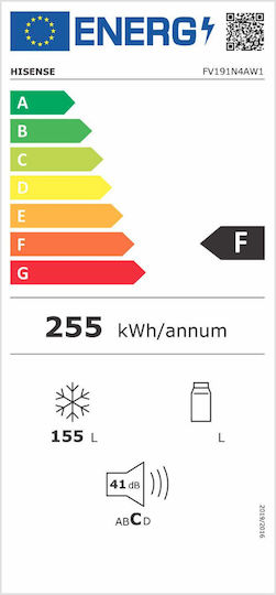 Hisense Όρθιος Καταψύκτης 155lt NoFrost