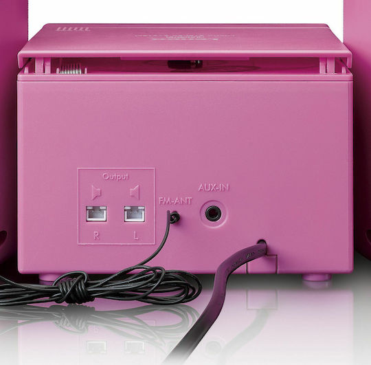 Lenco Ηχοσύστημα 2.0 MC-013 MC-013P 4W με CD Player και WiFi Ροζ