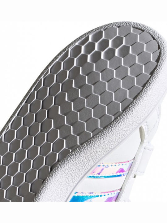 Grand Court I Kids Sneakers with Hook & Loop Closure Cloud White / Dash Grey