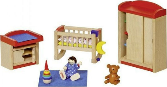 Goki Furniture for Flexible Puppets Baby Room Έπιπλα για Κουκλόσπιτο