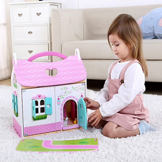 Tooky Toys Căsuță de păpuși din lemn