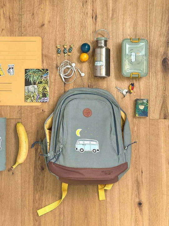 Laessig Adventure Bus Kids Bag Backpack Gray 24cmx24cmx27cmcm