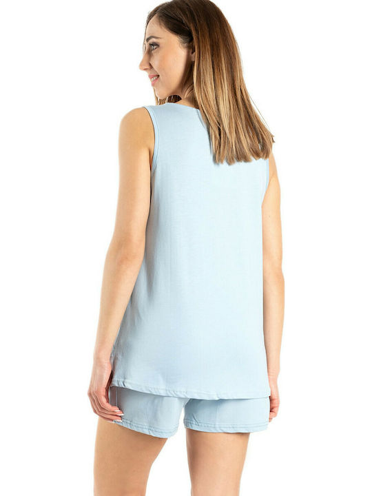 Rachel Set Summer Women's Pajamas Light Blue