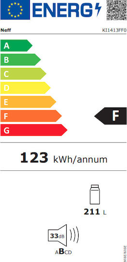 Neff Εντοιχιζόμενο Ψυγείο Συντήρησης 211lt Υ122xΠ56xΒ55εκ. Λευκό KI1413FF0