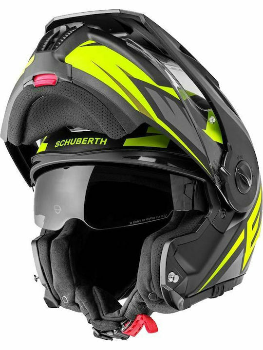 Schuberth E1 Tuareg Galben Casca Moto Flip-Up Cu Sunvisor
