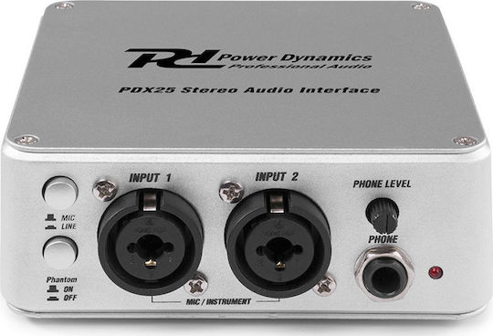 Power Dynamics PDX25 172.779 Εξωτερική Επαγγελματική Κάρτα Ήχου με Σύνδεση USB