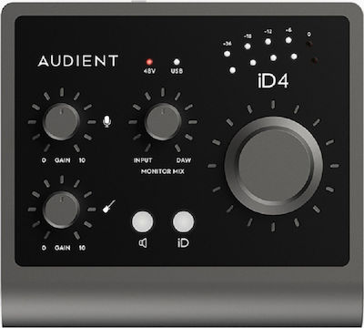 Audient Εξωτερική Επαγγελματική Κάρτα Ήχου iD4 MKII Συνδεσιμότητα USB