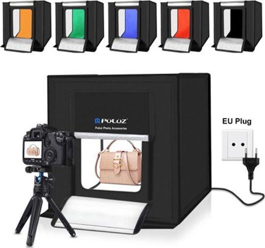 Puluz Photo Box with LED Light Photo Box Lighted with Multiple Backrounds 40x40x40cm