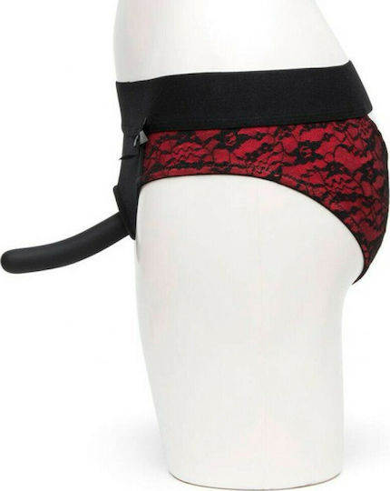 Calexotics Scandal Crotchless Pegging Panty Set Red Εσώρουχο με Dildo 13cm σε Κόκκινο Χρώμα