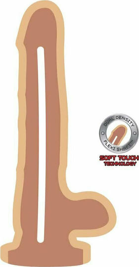 ToyJoy Get Real Dual Density Dildo with Balls Realistic Dildo with Scrotum & Suction Cup Skin 23cm