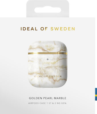 iDeal Of Sweden Printed Husă Plastic Golden Pearl Marble pentru Apple AirPods 1 / AirPods 2