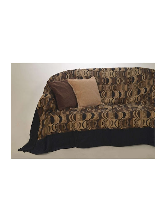 Silk Fashion Throws Set 3 pcs 105 Brown