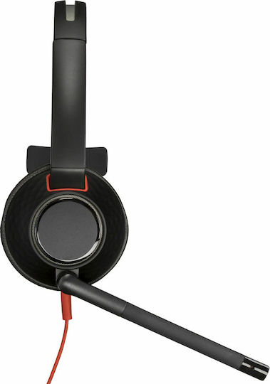 Poly Blackwire C5210 Monaural Over Ear Multimedia Ακουστικά με μικροφωνο και σύνδεση USB-A / 3.5mm Jack