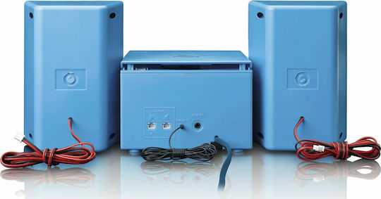 Lenco Soundsystem 2 MC-013 MC-013BLUE 4W mit CD Player und WiFi Blau