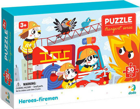 Kids Puzzle Transport Series: Heroes Firemen for 3+ Years 30pcs Dodo
