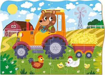 Kinderpuzzle Transport Series: Teddy Farmer für 3++ Jahre 30pcs Dodo