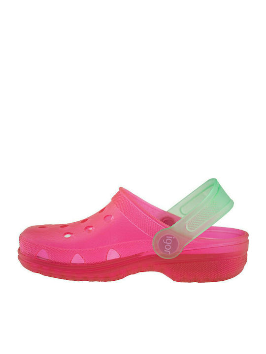 Igor Poppy Children's Beach Clogs Fuchsia