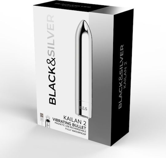 Black&Silver Kailan 2 Вибратор Bullet 7см Silver
