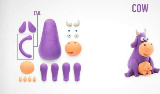 Hey Clay Claymates Kuh Kinder Modelliermasse Mehrfarbig MАN003