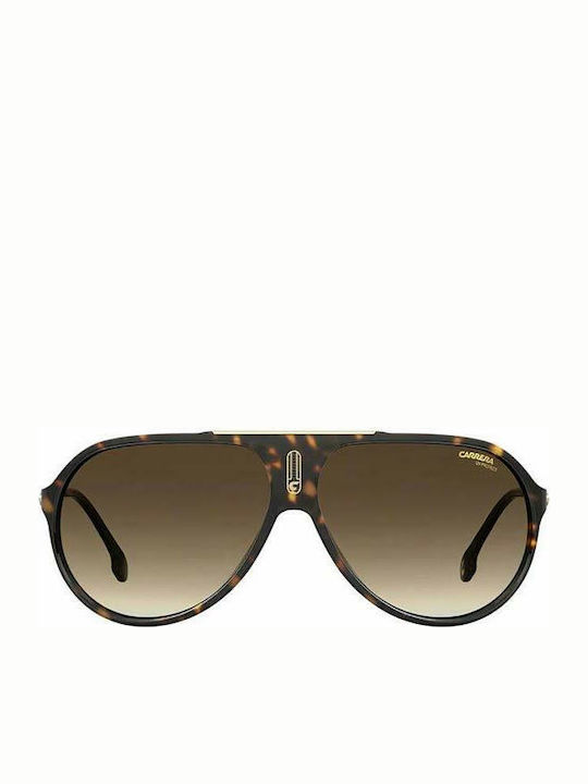 Carrera Hot65 Sonnenbrillen mit Braun Schildkröte Rahmen und Braun Verlaufsfarbe Linse HOT65 086/HA