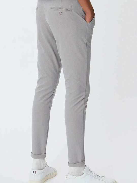 Les Deux Men's Chino Elastic Trousers Slim Fit Gray