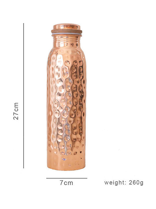 Forrest & Love Metallic Water Bottle with Screw Cap Copper 900ml