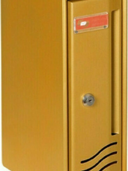 Viometal LTD Βενετία 405 Mehrfamilienhaus Briefkasten Metallisch in Gold Farbe 20x10.6x33cm