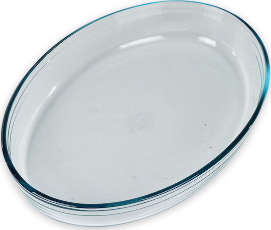 Ocuisine Οβάλ Πυρίμαχο Σκεύος Γυάλινο 39x27x6.5cm