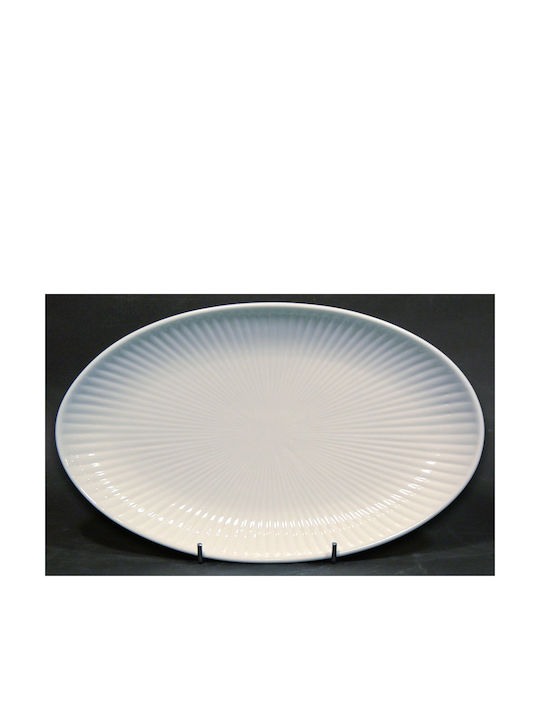 Oriana Ferelli PW5 Platou de Servire Oval din Porțelan Albă 36x36buc 1buc