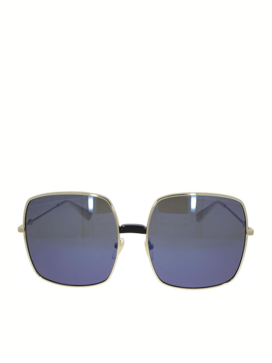 Gucci Women's Sunglasses with Black Metallic Frame and Grey Lenses GU-GG414S-001